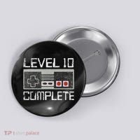 Level 10 Complete 10 Year 10th Wedding Anniversary For Him Button thumb 0
