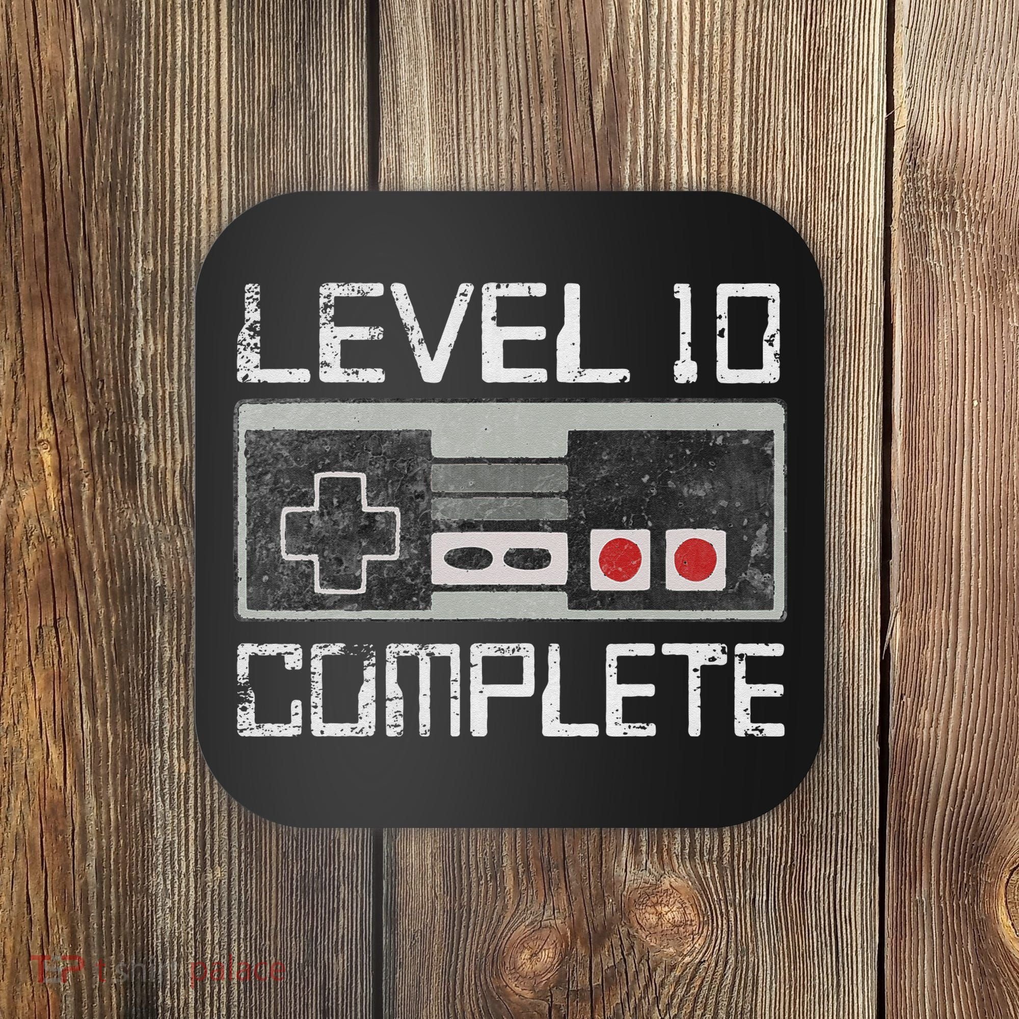 Level 10 Complete 10 Year 10th Wedding Anniversary For Him Coaster