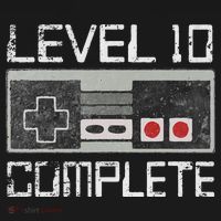Level 10 Complete 10 Year 10th Wedding Anniversary For Him Flat Bill Trucker Hat thumb 2