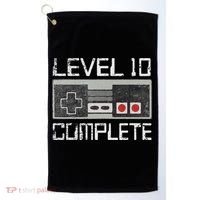 Level 10 Complete 10 Year 10th Wedding Anniversary For Him Golf Towel thumb 0