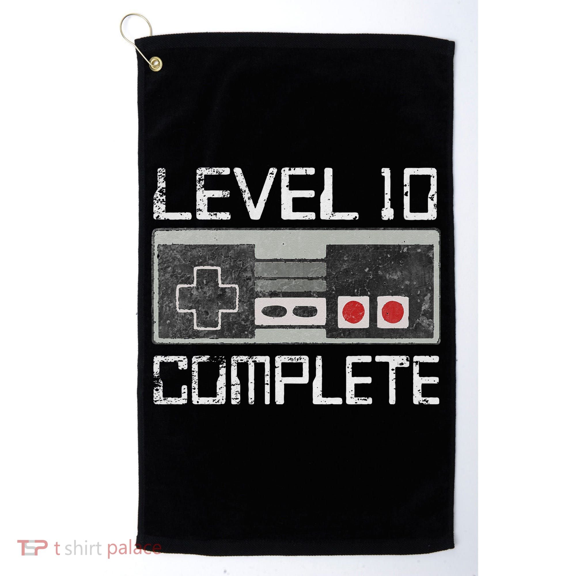 Level 10 Complete 10 Year 10th Wedding Anniversary For Him Golf Towel