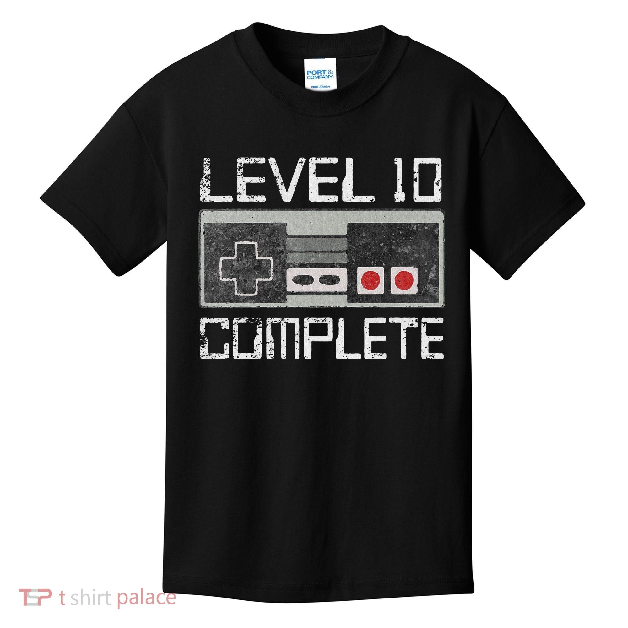 Level 10 Complete 10 Year 10th Wedding Anniversary For Him Kids T-Shirt
