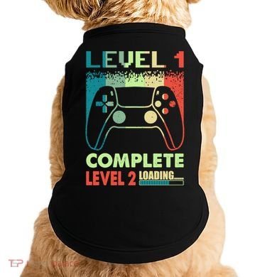 Level 1 Complete 1 Anniversary 1st Wedding Anniversary Gamer Gift Doggie Tank