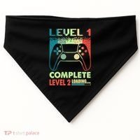 Level 1 Complete 1 Anniversary 1st Wedding Anniversary Gamer Gift USA-Made Doggie Bandana thumb 0