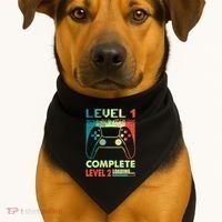 Level 1 Complete 1 Anniversary 1st Wedding Anniversary Gamer Gift USA-Made Doggie Bandana thumb 1