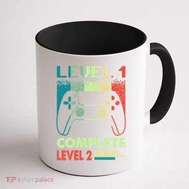 Level 1 Complete 1 Anniversary 1st Wedding Anniversary Gamer Gift Coffee Mug back