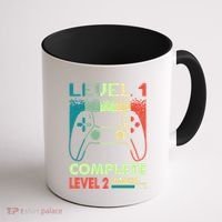 Level 1 Complete 1 Anniversary 1st Wedding Anniversary Gamer Gift Coffee Mug thumb 1