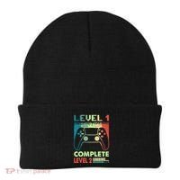 Level 1 Complete 1 Anniversary 1st Wedding Anniversary Gamer Gift Beanie thumb 0