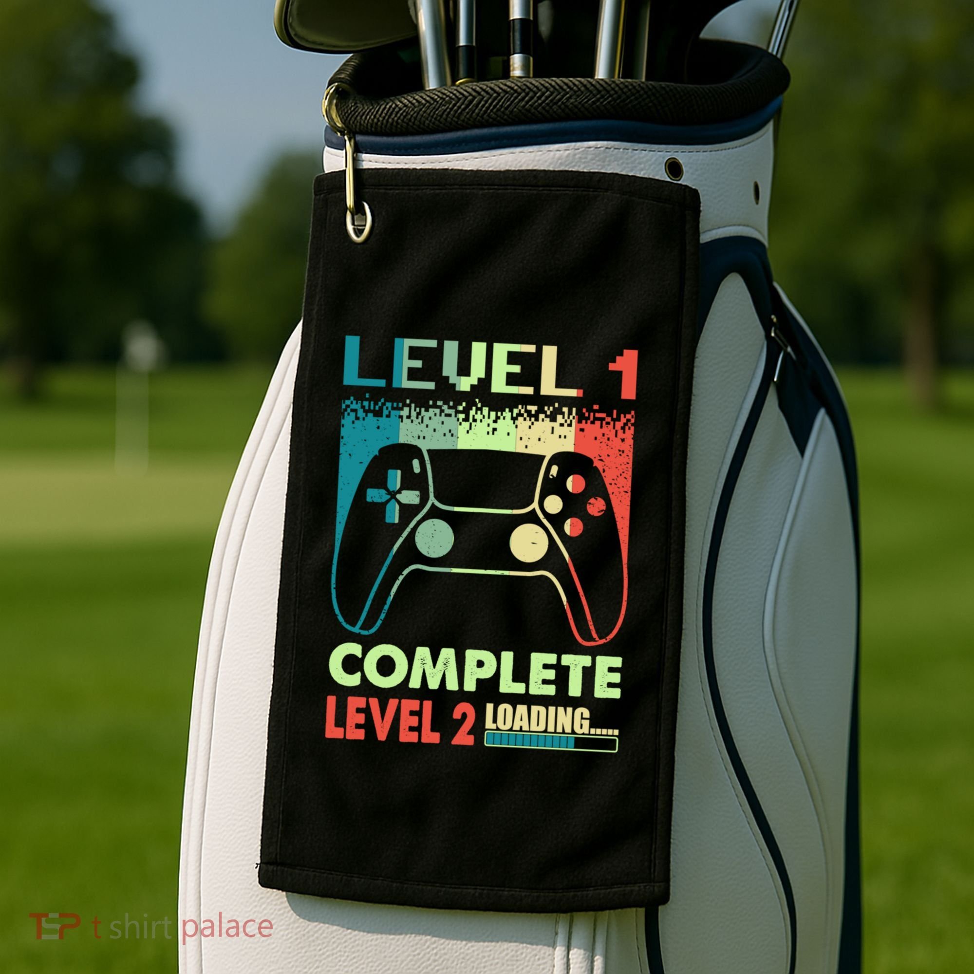 Level 1 Complete 1 Anniversary 1st Wedding Anniversary Gamer Gift Golf Towel