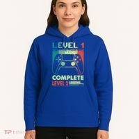 Level 1 Complete 1 Anniversary 1st Wedding Anniversary Gamer Gift Hoodie thumb 5