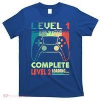 Level 1 Complete 1 Anniversary 1st Wedding Anniversary Gamer Gift T-Shirt thumb 0