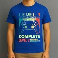 Level 1 Complete 1 Anniversary 1st Wedding Anniversary Gamer Gift T-Shirt thumb 3