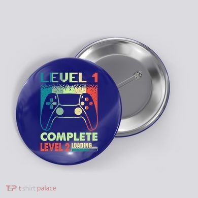 Level 1 Complete 1 Anniversary 1st Wedding Anniversary Gamer Gift Button
