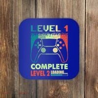 Level 1 Complete 1 Anniversary 1st Wedding Anniversary Gamer Gift Coaster thumb 0