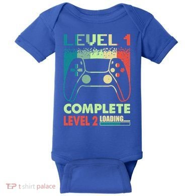 Level 1 Complete 1 Anniversary 1st Wedding Anniversary Gamer Gift Baby Bodysuit