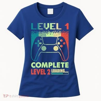Level 1 Complete 1 Anniversary 1st Wedding Anniversary Gamer Gift Women's T-Shirt
