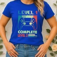 Level 1 Complete 1 Anniversary 1st Wedding Anniversary Gamer Gift Women's T-Shirt thumb 2