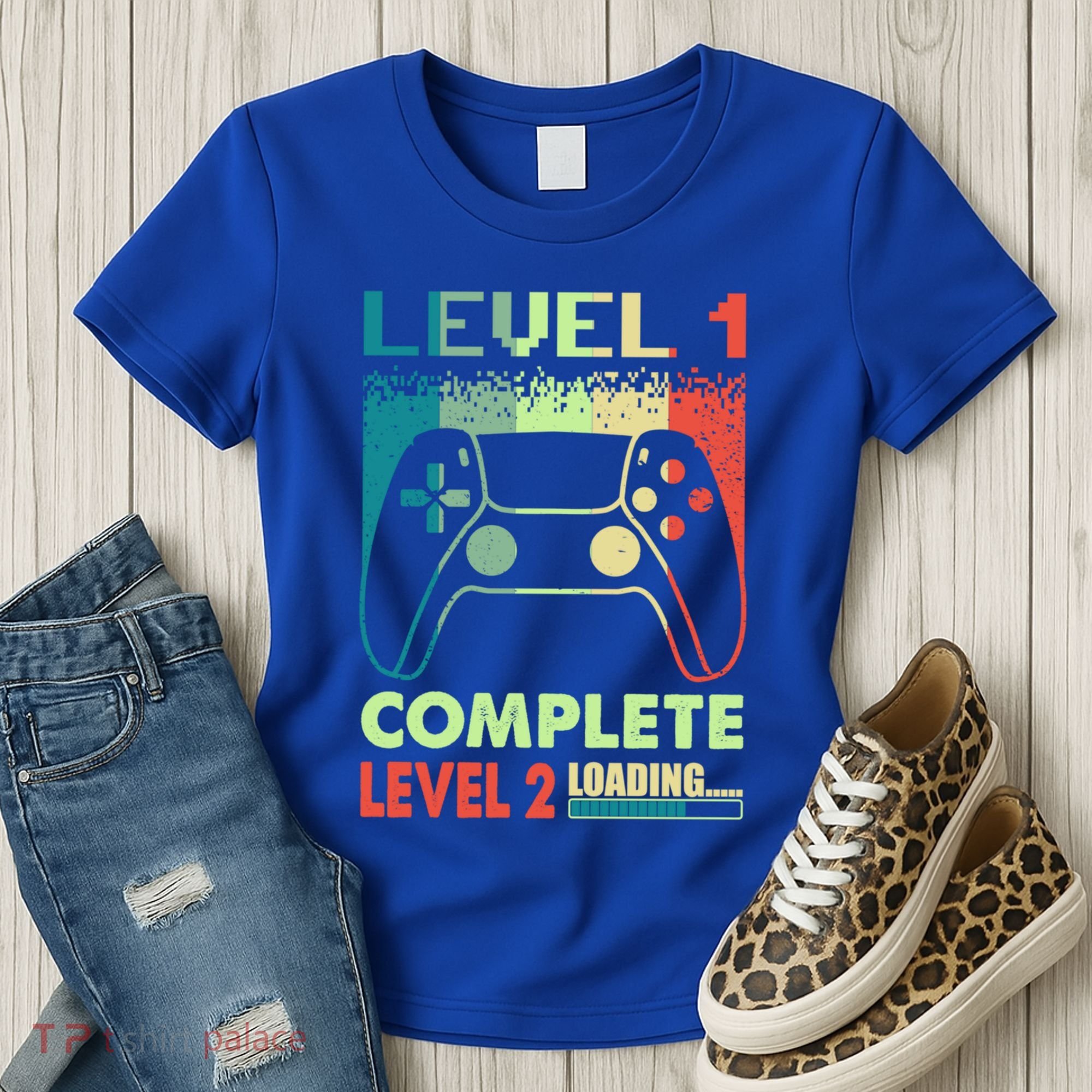 Level 1 Complete 1 Anniversary 1st Wedding Anniversary Gamer Gift Women's T-Shirt