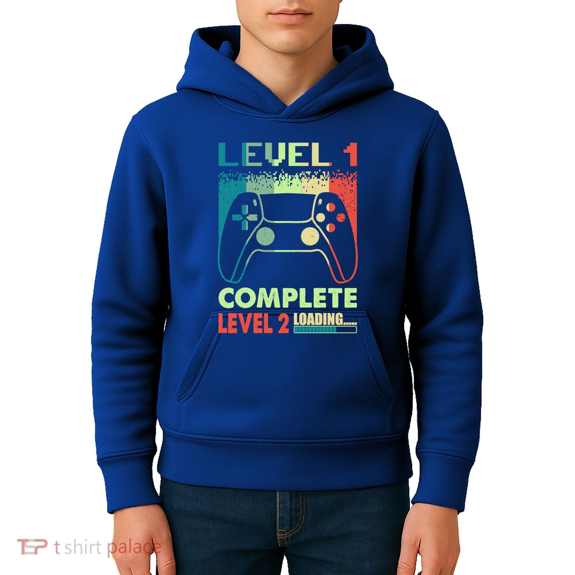 Level 1 Complete 1 Anniversary 1st Wedding Anniversary Gamer Gift Kids Hoodie