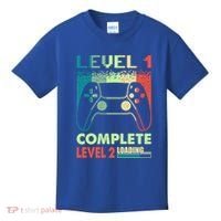 Level 1 Complete 1 Anniversary 1st Wedding Anniversary Gamer Gift Kids T-Shirt thumb 0