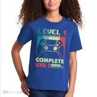 Level 1 Complete 1 Anniversary 1st Wedding Anniversary Gamer Gift Kids T-Shirt thumb 2
