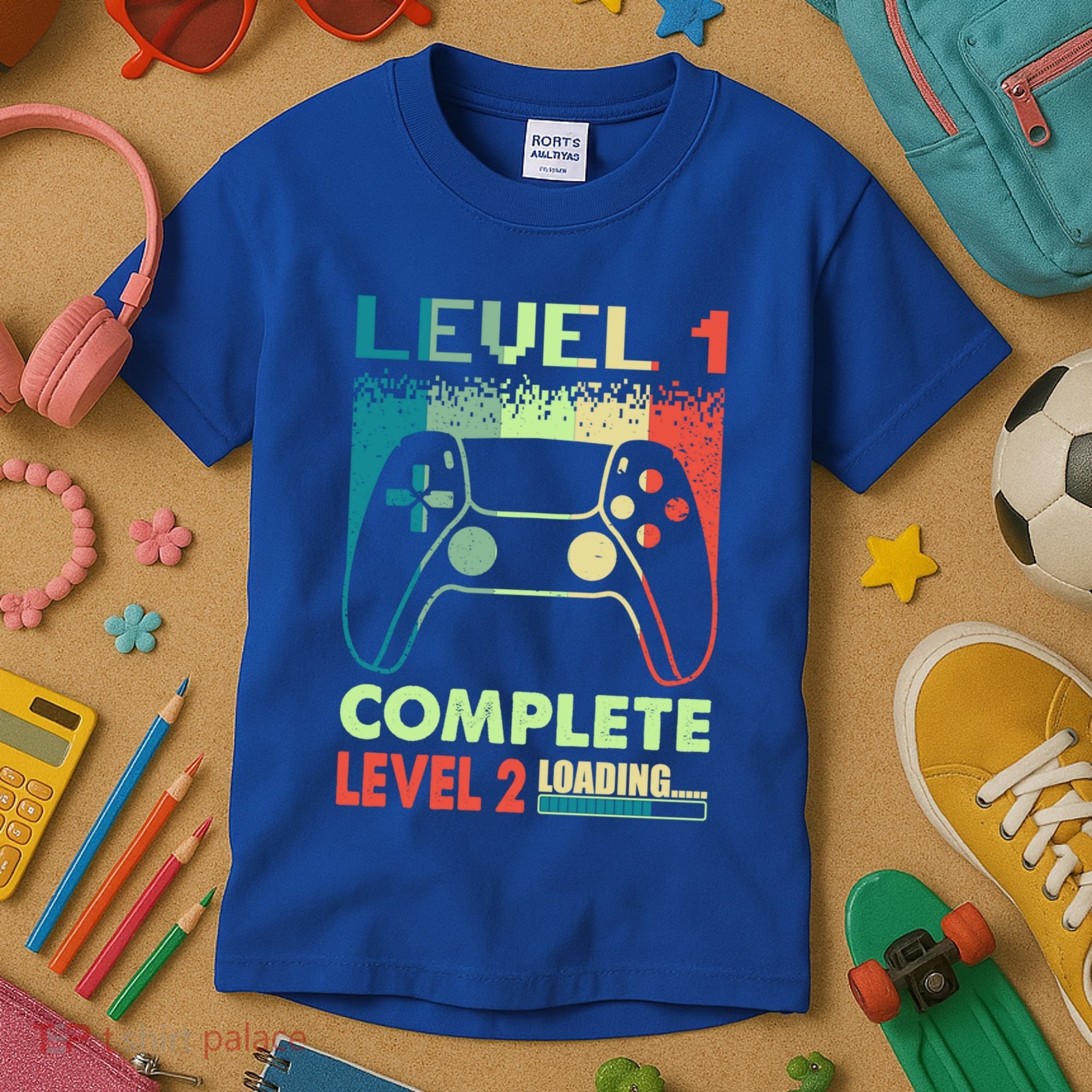 Level 1 Complete 1 Anniversary 1st Wedding Anniversary Gamer Gift Kids T-Shirt