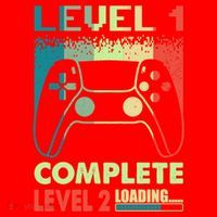 Level 1 Complete 1 Anniversary 1st Wedding Anniversary Gamer Gift Santa Hat thumb 1