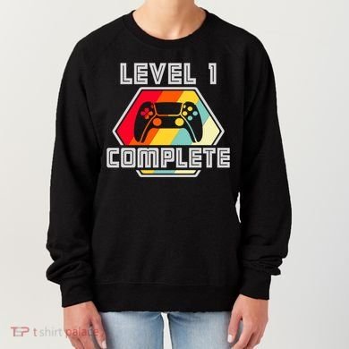 Level 1 Complete 1 Anniversary 1st Wedding Anniversary Gamer Gift Women's Sweatshirt