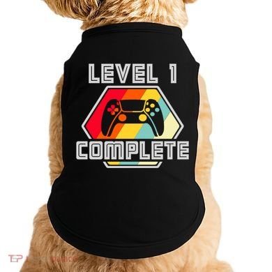 Level 1 Complete 1 Anniversary 1st Wedding Anniversary Gamer Gift Doggie Tank