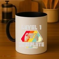 Level 1 Complete 1 Anniversary 1st Wedding Anniversary Gamer Gift Coffee Mug thumb 4