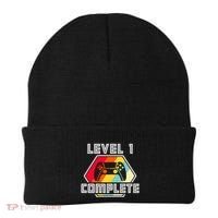 Level 1 Complete 1 Anniversary 1st Wedding Anniversary Gamer Gift Beanie thumb 0