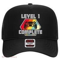 Level 1 Complete 1 Anniversary 1st Wedding Anniversary Gamer Gift Hat thumb 0