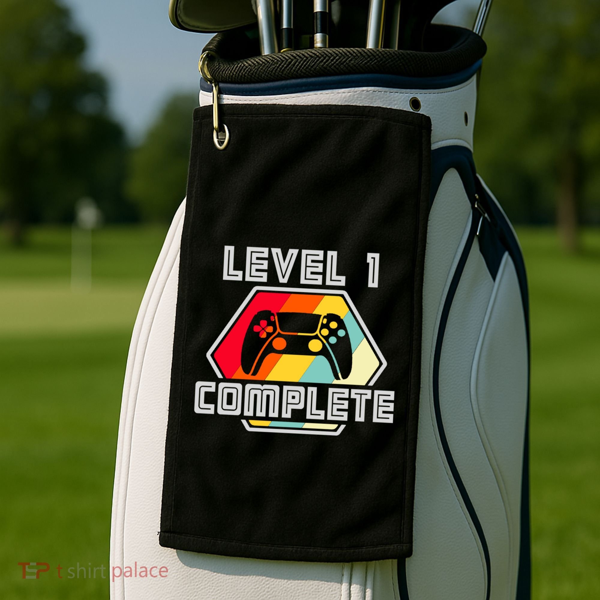 Level 1 Complete 1 Anniversary 1st Wedding Anniversary Gamer Gift Golf Towel