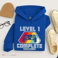 Level 1 Complete 1 Anniversary 1st Wedding Anniversary Gamer Gift Hoodie thumb 4