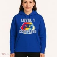 Level 1 Complete 1 Anniversary 1st Wedding Anniversary Gamer Gift Hoodie thumb 5