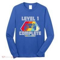 Level 1 Complete 1 Anniversary 1st Wedding Anniversary Gamer Gift Long Sleeve Shirt thumb 0