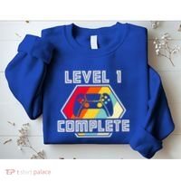 Level 1 Complete 1 Anniversary 1st Wedding Anniversary Gamer Gift Sweatshirt thumb 2