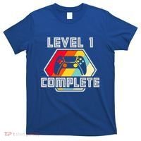 Level 1 Complete 1 Anniversary 1st Wedding Anniversary Gamer Gift T-Shirt thumb 0