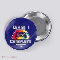 Level 1 Complete 1 Anniversary 1st Wedding Anniversary Gamer Gift Button thumb 0