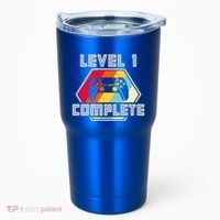 Level 1 Complete 1 Anniversary 1st Wedding Anniversary Gamer Gift Tumbler thumb 0