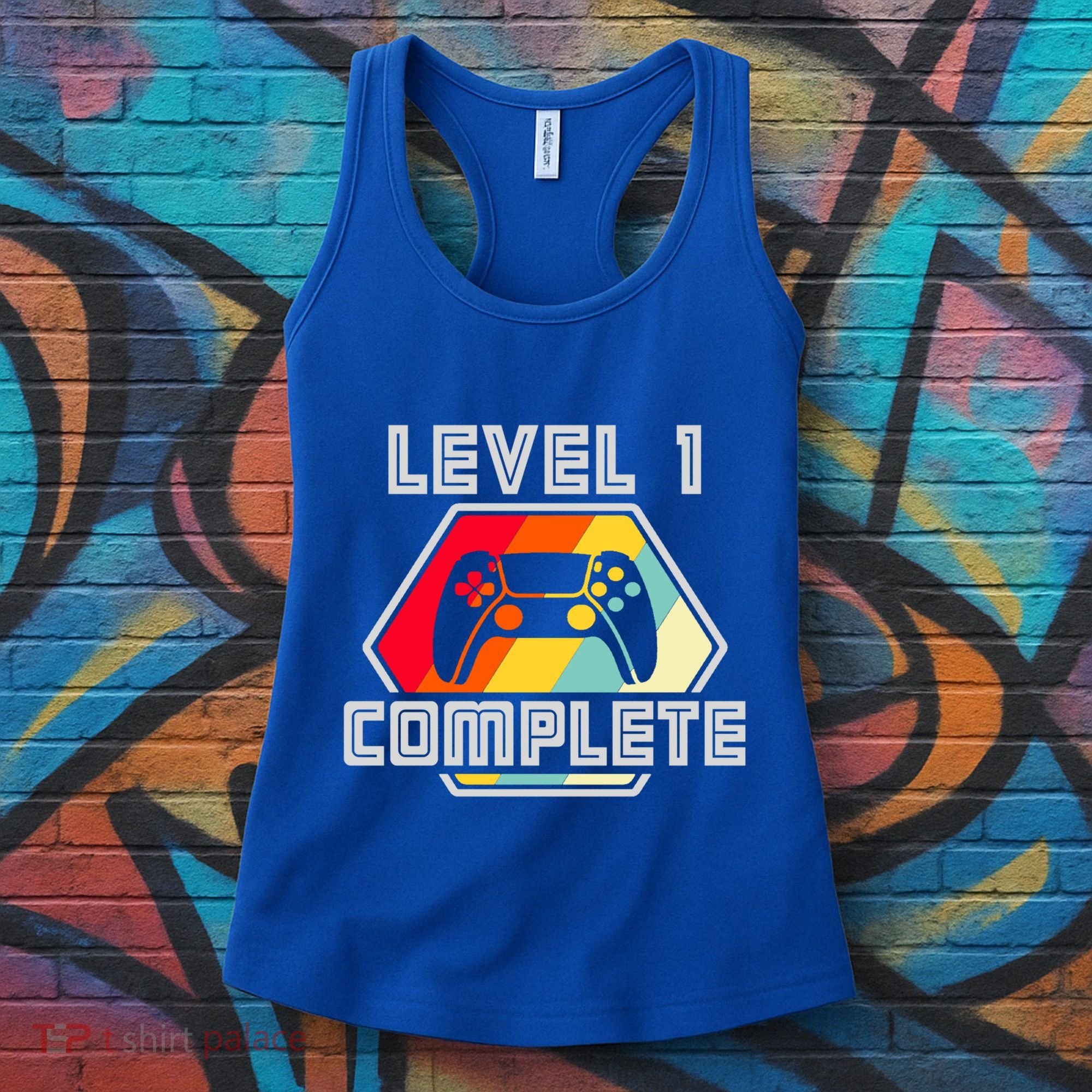Level 1 Complete 1 Anniversary 1st Wedding Anniversary Gamer Gift Women's Tank Top