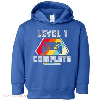 Level 1 Complete 1 Anniversary 1st Wedding Anniversary Gamer Gift Toddler Hoodie