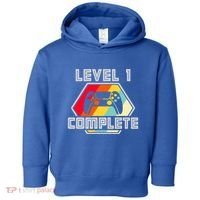 Level 1 Complete 1 Anniversary 1st Wedding Anniversary Gamer Gift Toddler Hoodie thumb 0