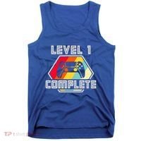 Level 1 Complete 1 Anniversary 1st Wedding Anniversary Gamer Gift Tank Top thumb 0