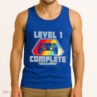 Level 1 Complete 1 Anniversary 1st Wedding Anniversary Gamer Gift Tank Top thumb 3
