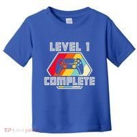 Level 1 Complete 1 Anniversary 1st Wedding Anniversary Gamer Gift Toddler T-Shirt thumb 0