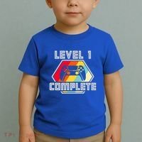Level 1 Complete 1 Anniversary 1st Wedding Anniversary Gamer Gift Toddler T-Shirt thumb 2
