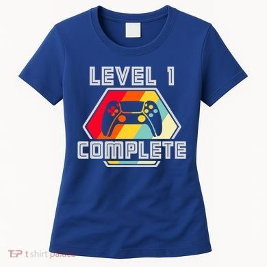 Level 1 Complete 1 Anniversary 1st Wedding Anniversary Gamer Gift Women's T-Shirt