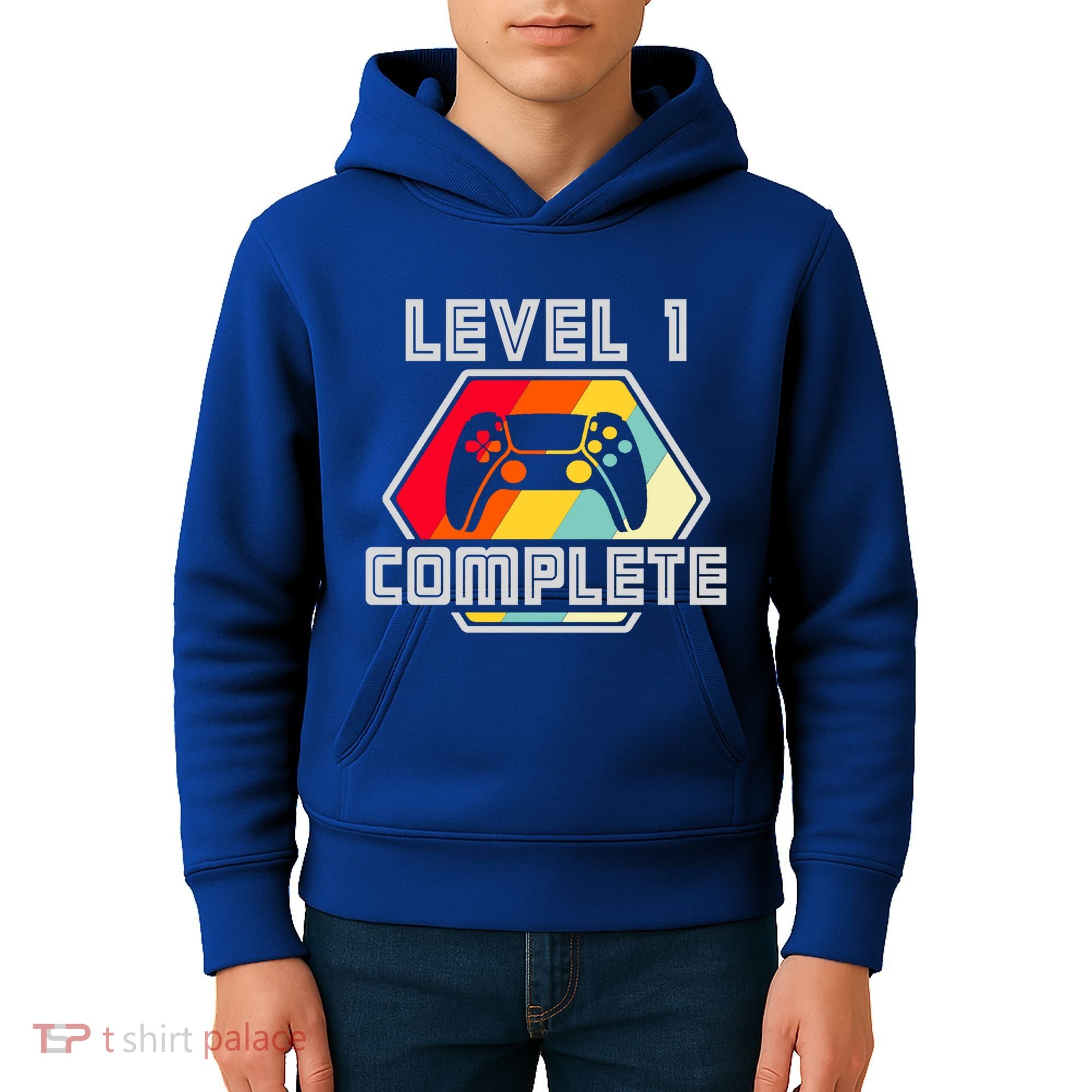 Level 1 Complete 1 Anniversary 1st Wedding Anniversary Gamer Gift Kids Hoodie