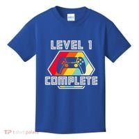 Level 1 Complete 1 Anniversary 1st Wedding Anniversary Gamer Gift Kids T-Shirt thumb 0